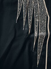 background and pattern of Turkish Dubai fabric in the form of lines and several motifs