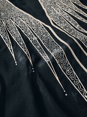 background and pattern of Turkish Dubai fabric in the form of lines and several motifs