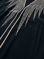 background and pattern of Turkish Dubai fabric in the form of lines and several motifs