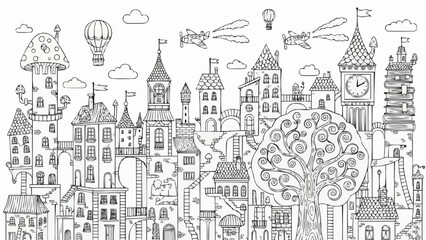 vector illustration of a castle