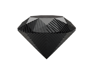 黒い輝き！美しいカットが魅力的なダイヤモンドのイメージ。高級感と洗練されたデザイン