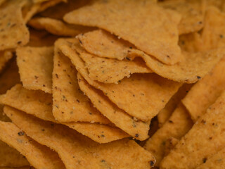 Tortilla chips on white background