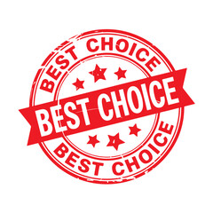 Best Choice Stamp. Stamp Design Isolated on White Background. Grunge Stamp Vector Illustration.