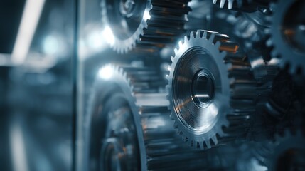 Metallic gears interlocking mechanical system