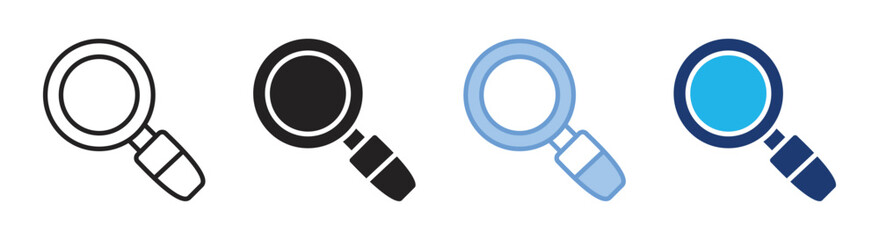 Search icon set multiple style collection