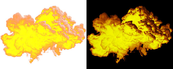 Realistic Fire Cloud With Cinematic Tone And Overlay Design Isolated On A Transparent or White Background