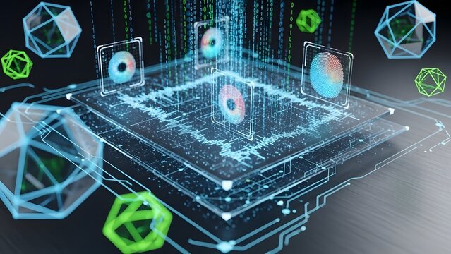 Electronic circuit board with mounted components and processor hardware