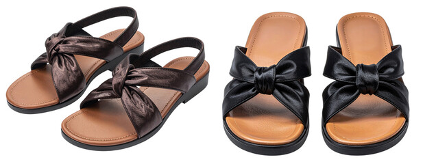  Women&rsquo;s Knot Satin Slides with Cushioned Footbed &mdash; Fashion Footwear Cutout