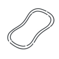 パンティライナー（おりものシート）のイラスト：デリケートケア・衛生・フェムテック