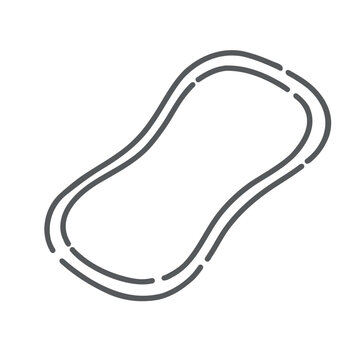 パンティライナー（おりものシート）のイラスト：デリケートケア・衛生・フェムテック