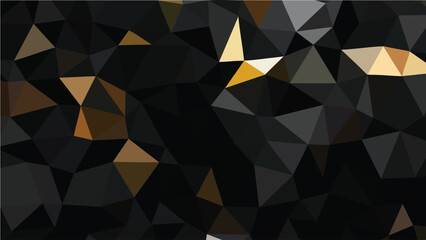 Geometric Background with Black Gold Triangle Pattern and Abstract Design
