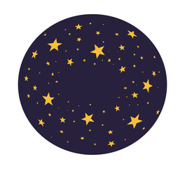 Sparkles Stars. Scattered Yellow Stars. Falling stars. Vector illustration