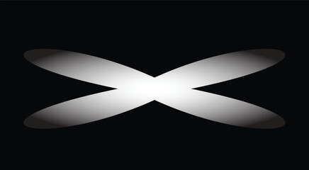  The focal point is a white, X-shaped figure formed by two overlapping petal-like shapes with rounded ends. This design choice creates a sense of symmetry and balance, Victor Illustrator Design