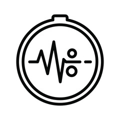 Dynamic heart rate line art for medical technology and healthcare apps or website design, modern cardiac rhythm icon, promoting health and wellness