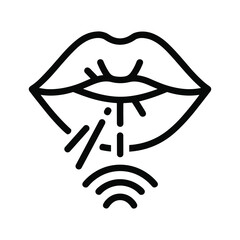 Speak Up Boldly A Minimalist Mouth Icon For Expressive Communication and Voice Technology, Perfect for Branding and Modern Design Projects with a Clear Message