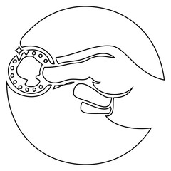 Hand Holding Gambling Chip