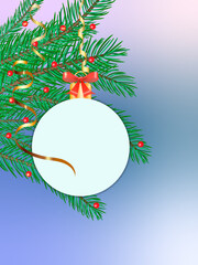 A festive winter template for cards