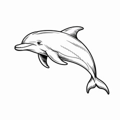 An elegantly designed dolphin swims through the ocean, embodying grace and freedom while highlighting the beauty of marine life and the importance of ocean preservation.