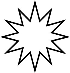 Eight-Pointed Star Icon Simple, Elegant, and Versatile Design Element
