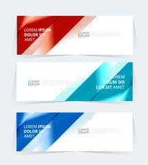 Geometric banner design with vector presentation template.
