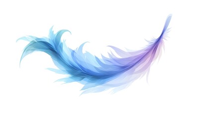 Obraz premium Abstract Blue and Purple Feather