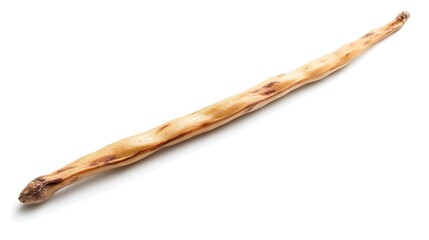 Single Dried Bean Pod Isolated on White