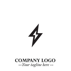 Sleek Electrical Logo Symbol on a Clean White Background for Modern Branding Design Elements Art
