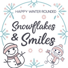  t shirt design prompt snowflakes smiles 
