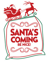 t shirt design prompt santa s coming 