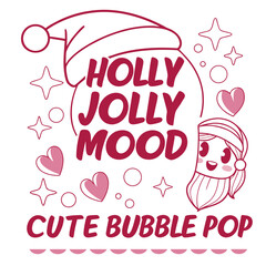  t shirt design prompt holly jolly mood