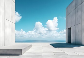 Minimalist Concrete Architecture by the Sea