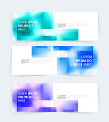 Geometric banner design with vector presentation template.