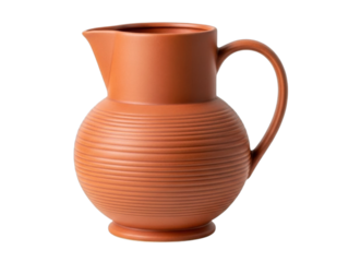 Terracotta Pitcher with Horizontal Ribbing ceramic