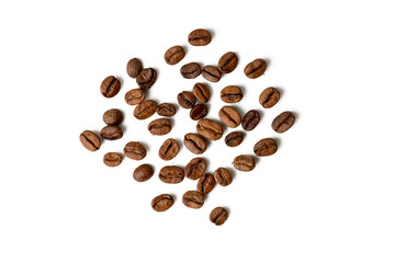 The coffee bean isolate on white, high resolution image take from 45MP camera