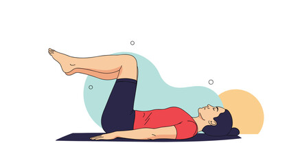 Relaxing yoga pose for core strength and flexibility, perfect for wellness blogs and fitness guides, promoting healthy lifestyle and mindful movement