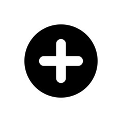 Add icon vector. Plus icon sign symbol vector. Medical cross vector icon illustration isolated on white background