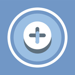 Add icon vector. Plus icon vector in trendy flat style. Medical cross icon image, Medical cross icon illustration isolated on blue background