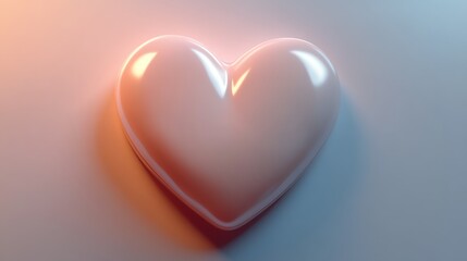 Clean matte heart embossed subtly, love, understated tenderness