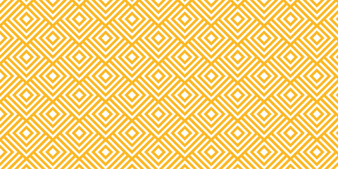 seamless pattern with square brown overlap swirl fabric vector overlapping ornament textile background.	