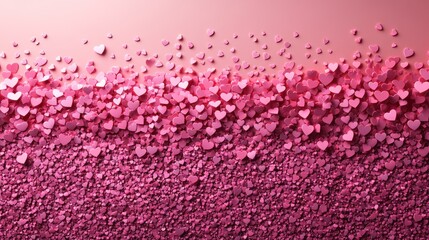 Pink hearts gradient on a soft pink background