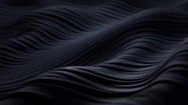 Elegant Dark Wave Pattern Animation, Smooth Abstract Motion Graphic Background, Minimalist Design