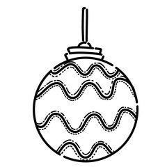 Hand-drawn Christmas ornament illustration suitable for holiday decorations and graphic design