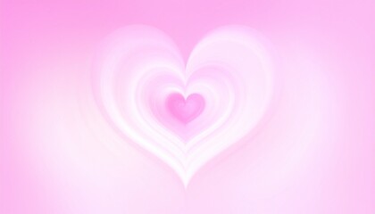 A glowing pink heart radiating layered hearts outward on a soft pink background, evoking warmth and love.