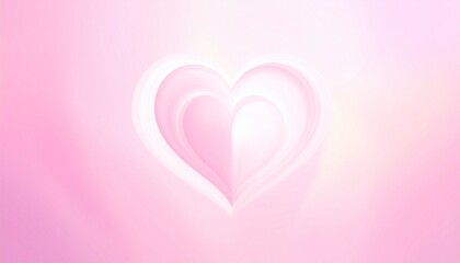 A glowing pink heart radiating layered hearts outward on a soft pink background, evoking warmth and love.