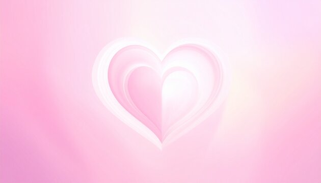 A glowing pink heart radiating layered hearts outward on a soft pink background, evoking warmth and love. - Powered by Adobe