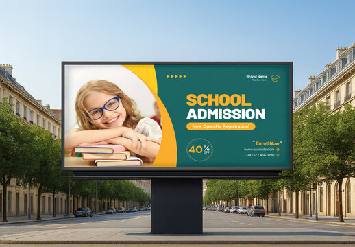 Admission Open Educational Banner Design for School Marketing