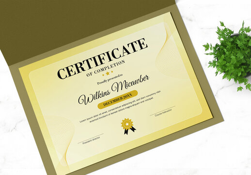 Modern Certificate of Completion Template