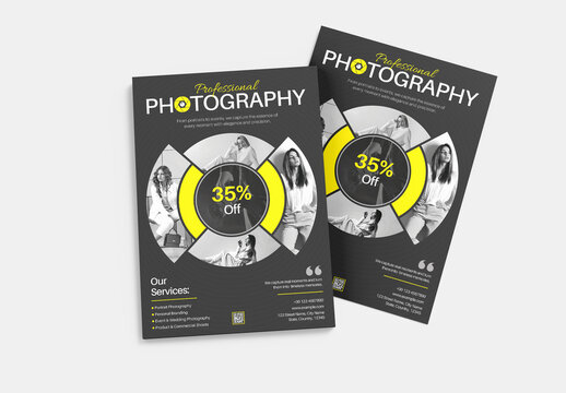 Professional Photography Flyer Template Modern Creative Promo Layout