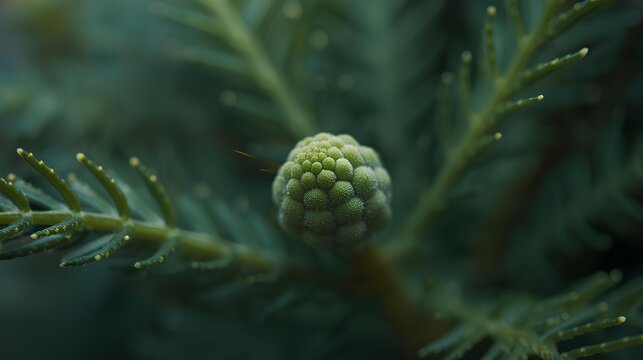 green pine cone
