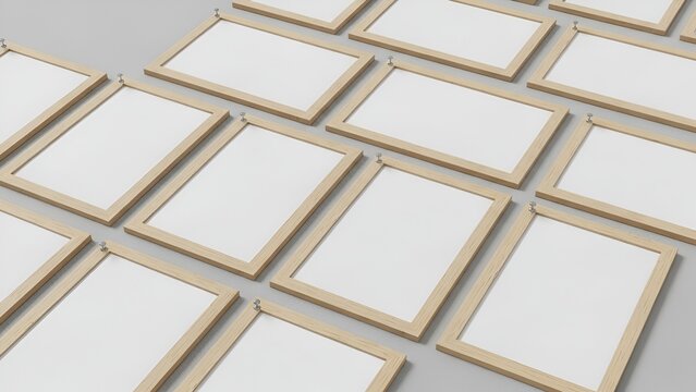 blank photo frames set – minimalist polaroid mockup – empty snapshot placeholders collection